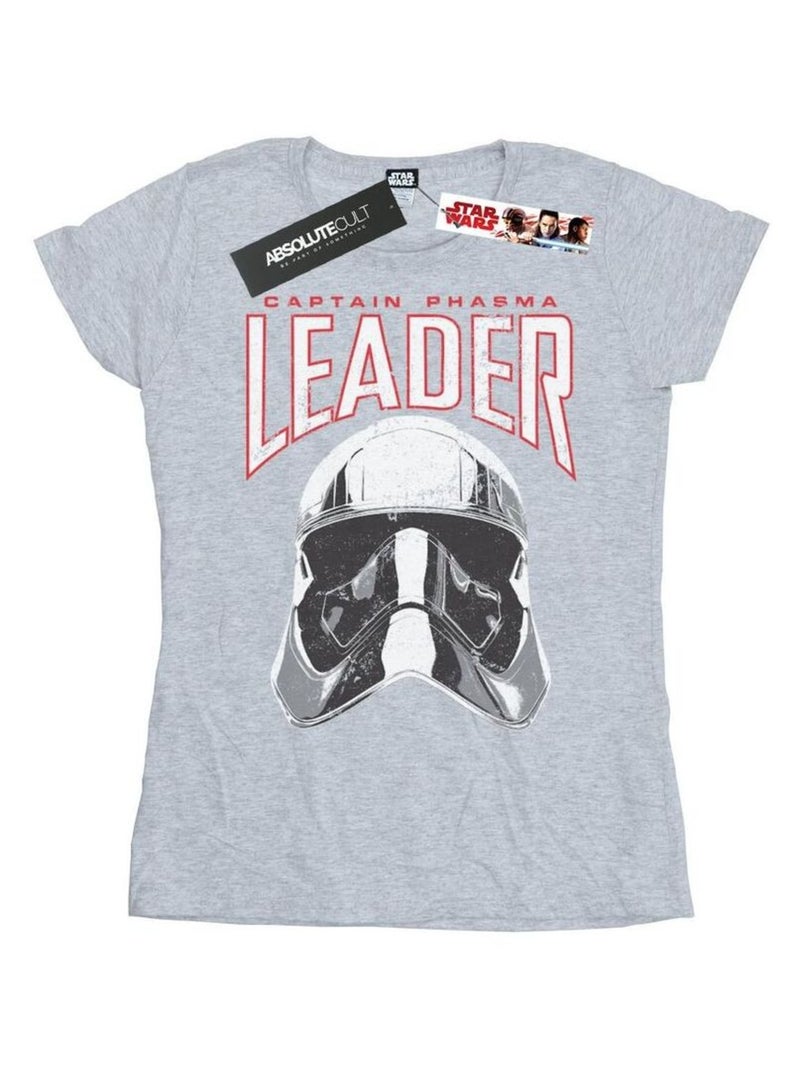 Star Wars - T-shirt THE LAST JEDI LEADER Gris chiné - Kiabi