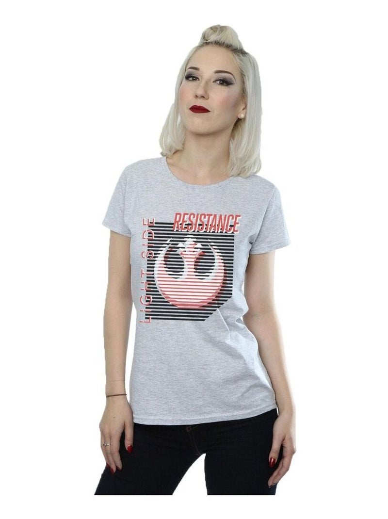 Star Wars - T-shirt THE LAST JEDI LIGHT SIDE Gris chiné - Kiabi