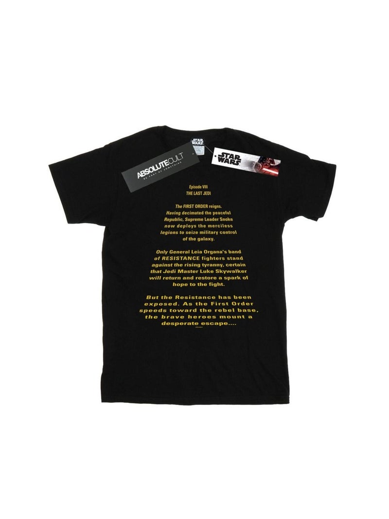 Star Wars - T-shirt THE LAST JEDI OPENING CRAWL Noir - Kiabi