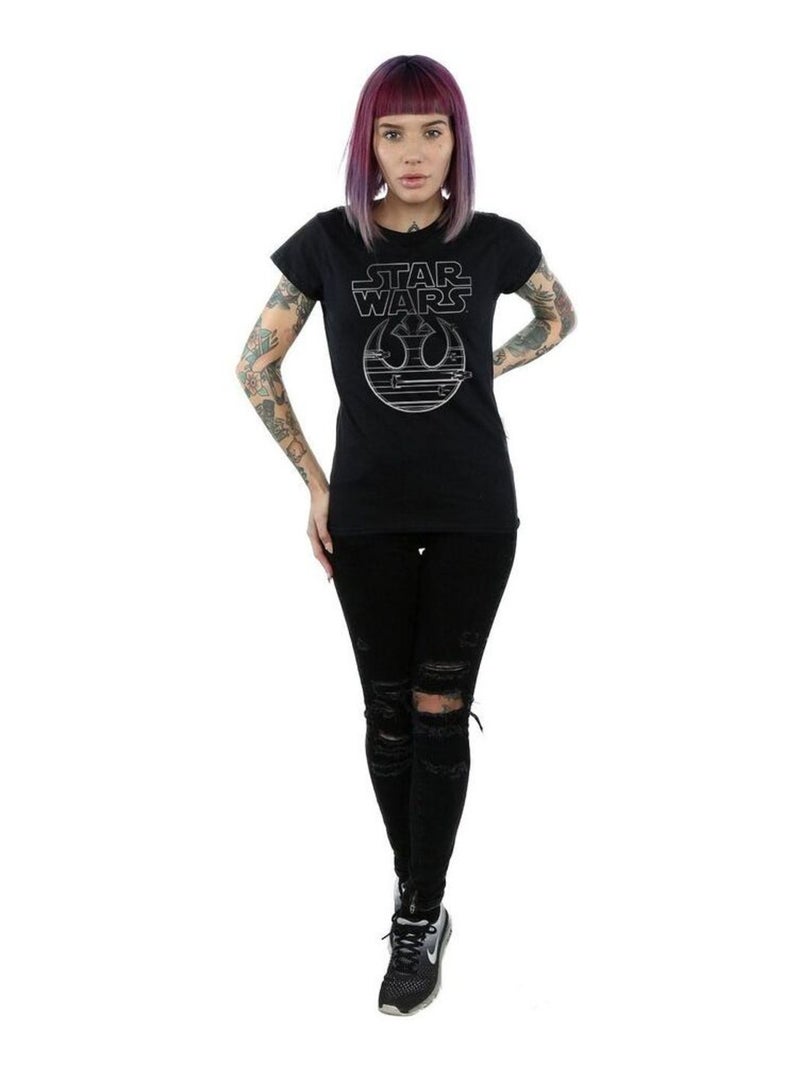 Star Wars - T-shirt THE LAST JEDI RESISTANCE Noir - Kiabi
