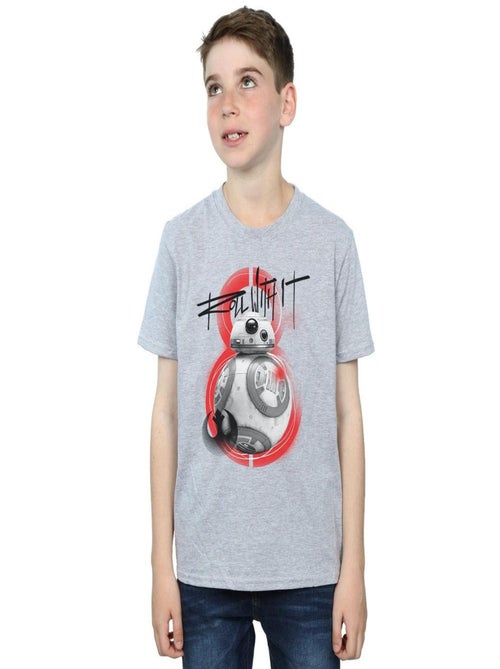 Star Wars - T-shirt THE LAST JEDI ROLL WITH IT - Kiabi