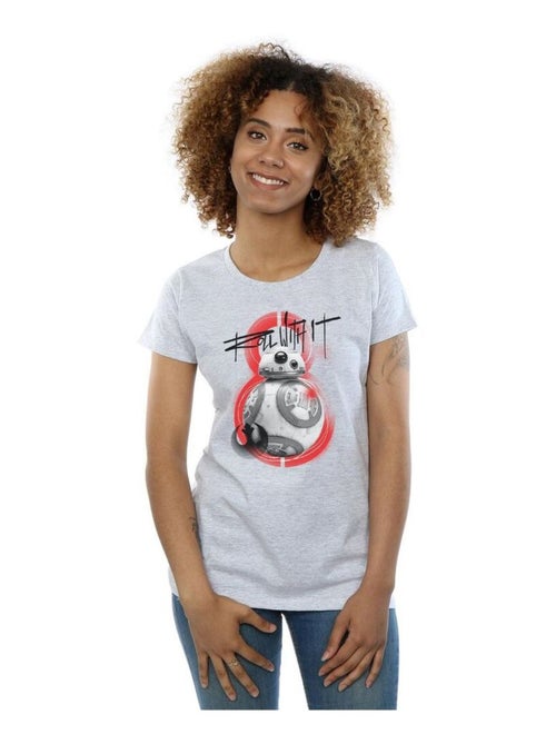 Star Wars - T-shirt THE LAST JEDI ROLL WITH IT - Kiabi