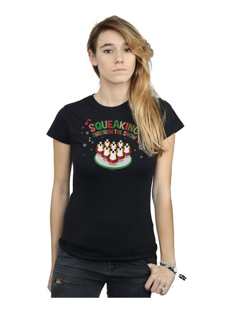 Star Wars - T-shirt THE LAST JEDI SQUEAKING ROLLING THROUGH THE SNOW Noir - Kiabi