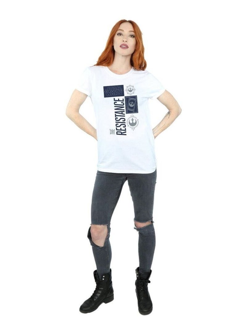 Star Wars - T-shirt THE LAST JEDI THE RESISTANCE Blanc - Kiabi