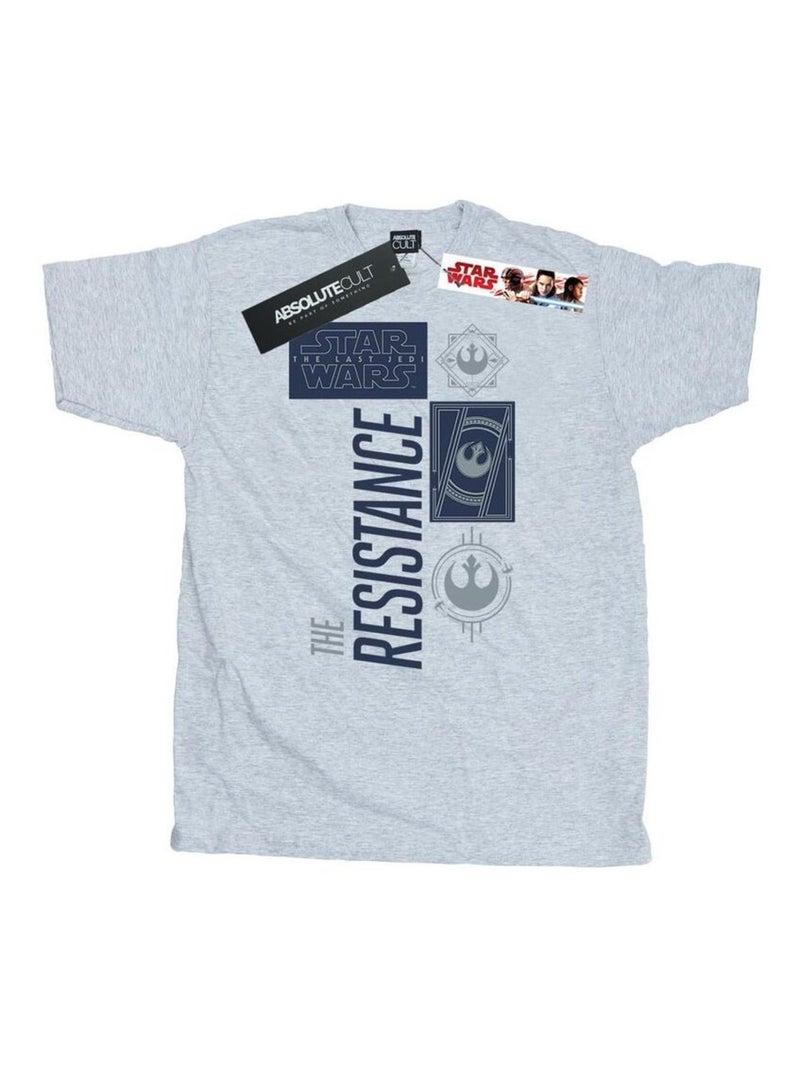Star Wars - T-shirt THE LAST JEDI THE RESISTANCE Gris chiné - Kiabi
