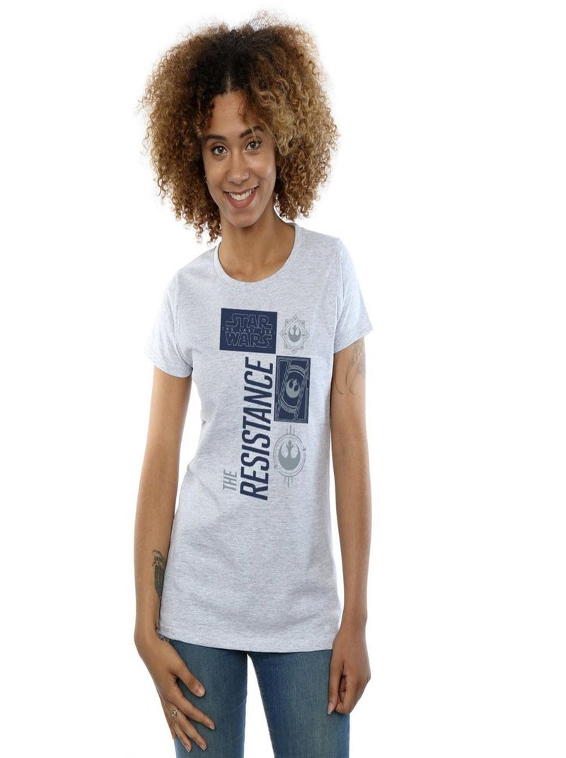 Star Wars - T-shirt THE LAST JEDI THE RESISTANCE Gris chiné - Kiabi