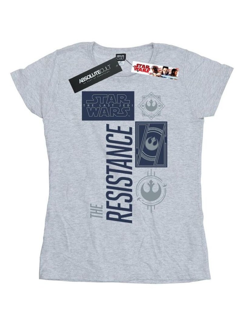 Star Wars - T-shirt THE LAST JEDI THE RESISTANCE Gris chiné - Kiabi