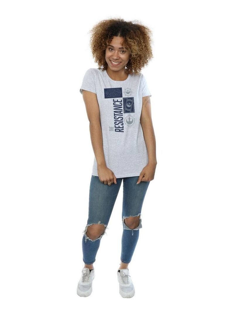 Star Wars - T-shirt THE LAST JEDI THE RESISTANCE Gris chiné - Kiabi