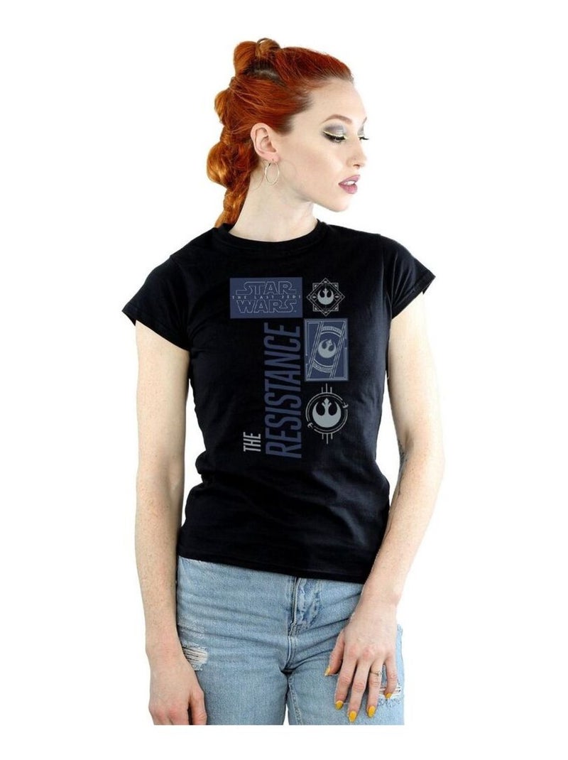 Star Wars - T-shirt THE LAST JEDI THE RESISTANCE Noir - Kiabi
