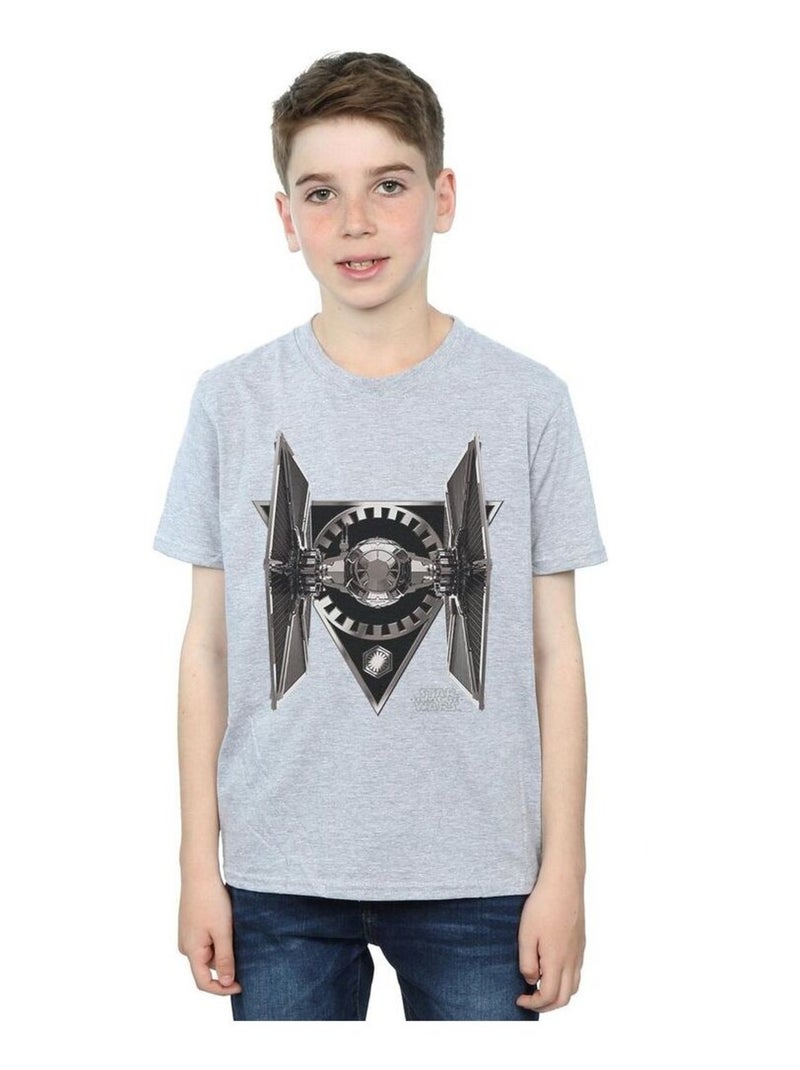 Star Wars - T-shirt THE LAST JEDI TIE FIGHTER Gris chiné - Kiabi