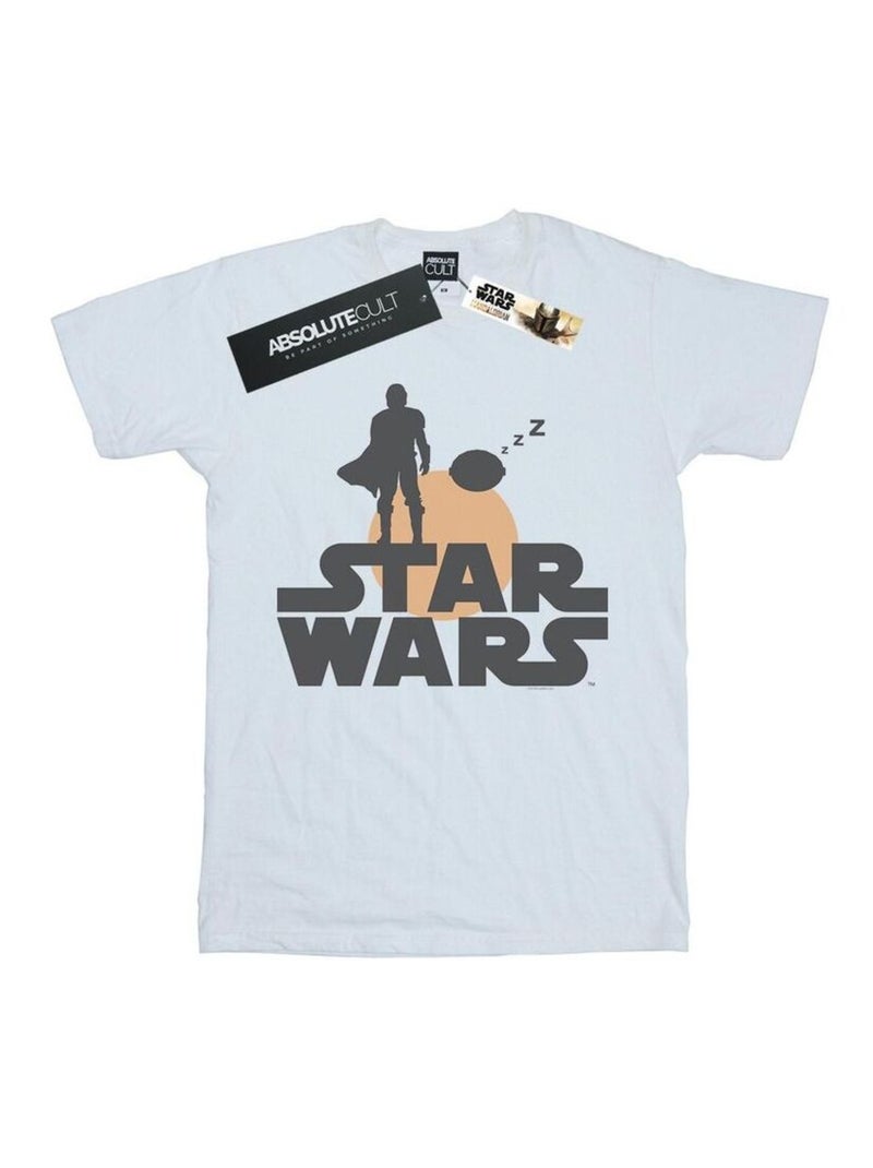 Star Wars - T-shirt THE MANDALORIAN AND THE CHILD Blanc - Kiabi