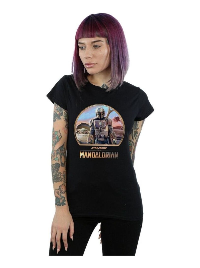 Star Wars - T-shirt THE MANDALORIAN AND THE CHILD Noir - Kiabi