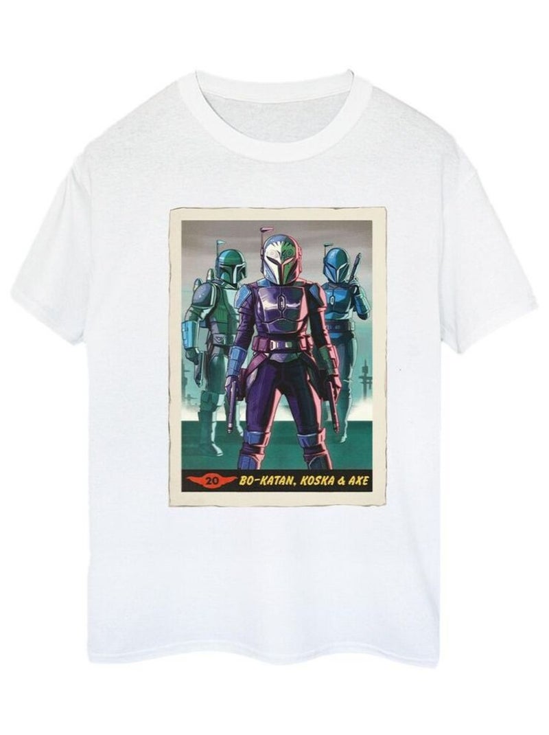 Star Wars - T-shirt THE MANDALORIAN Blanc - Kiabi