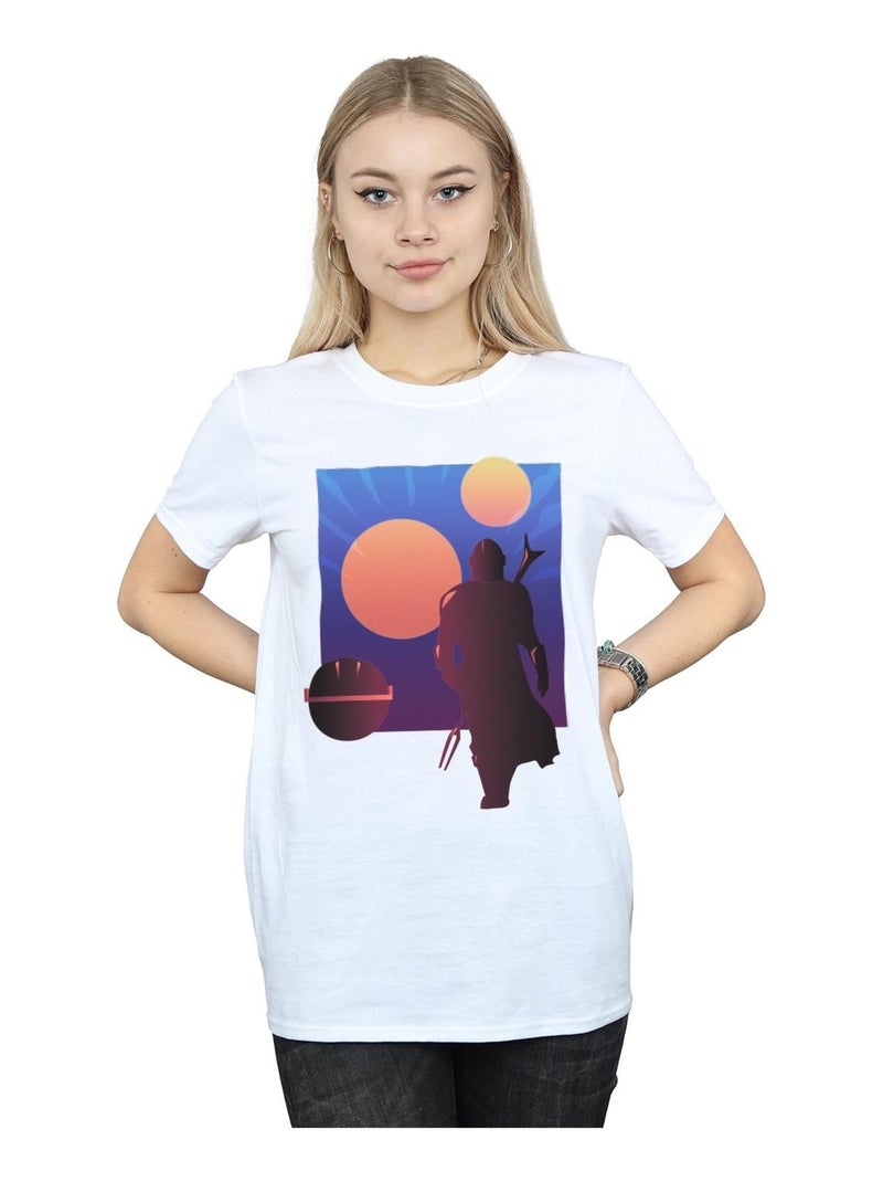 Star Wars - T-shirt THE MANDALORIAN Blanc - Kiabi