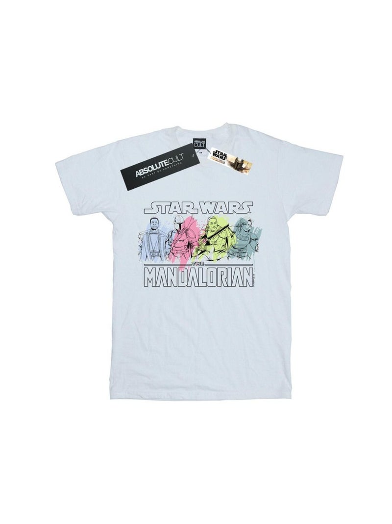 Star Wars - T-shirt THE MANDALORIAN Blanc - Kiabi
