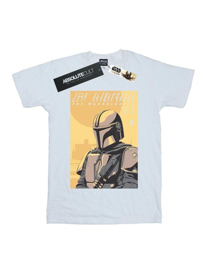 Star Wars - T-shirt THE MANDALORIAN Blanc - Kiabi