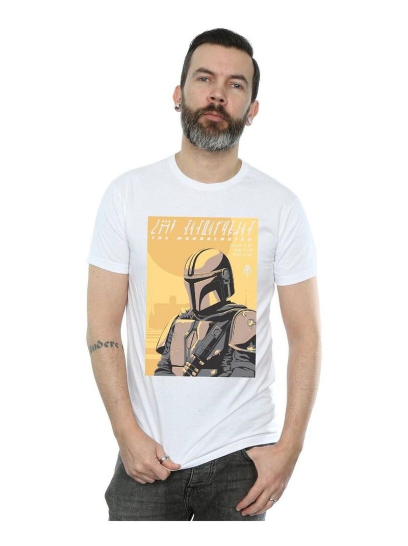 Star Wars - T-shirt THE MANDALORIAN Blanc - Kiabi