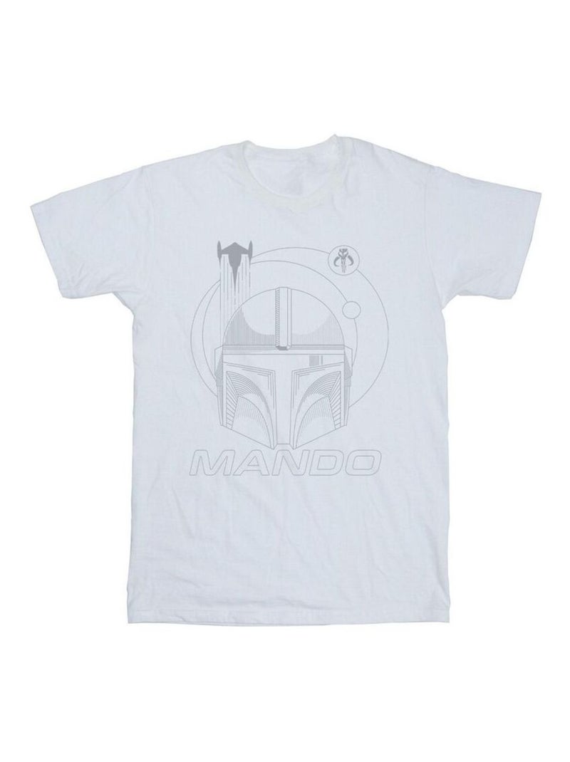 Star Wars - T-shirt THE MANDALORIAN Blanc - Kiabi