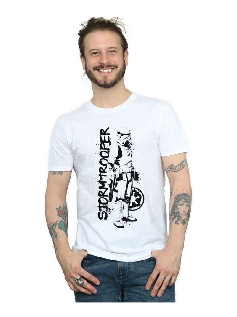 Star Wars - T-shirt THE MANDALORIAN Blanc - Kiabi