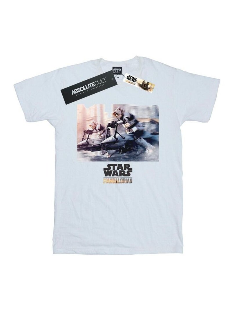 Star Wars - T-shirt THE MANDALORIAN Blanc - Kiabi