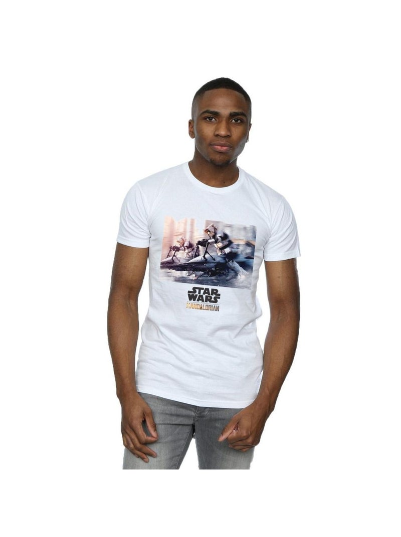 Star Wars - T-shirt THE MANDALORIAN Blanc - Kiabi