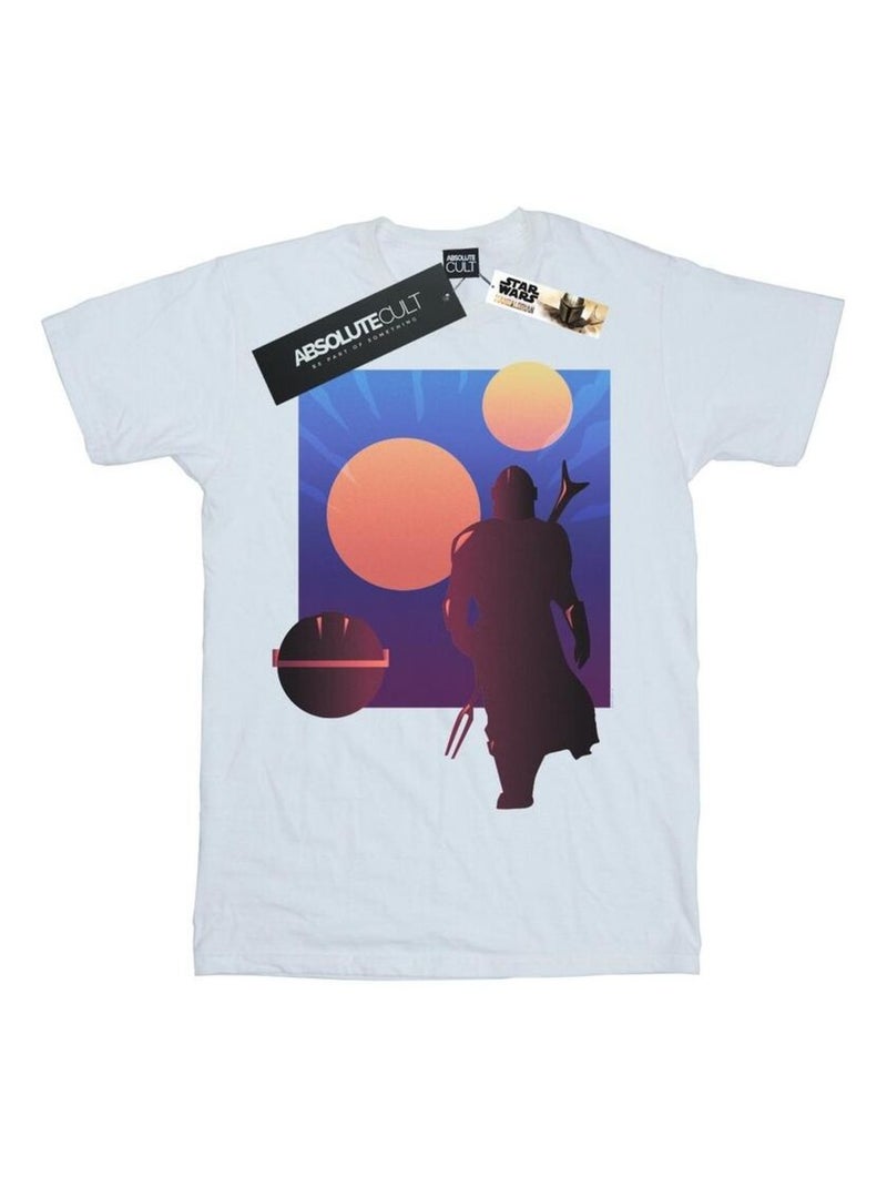 Star Wars - T-shirt THE MANDALORIAN Blanc - Kiabi