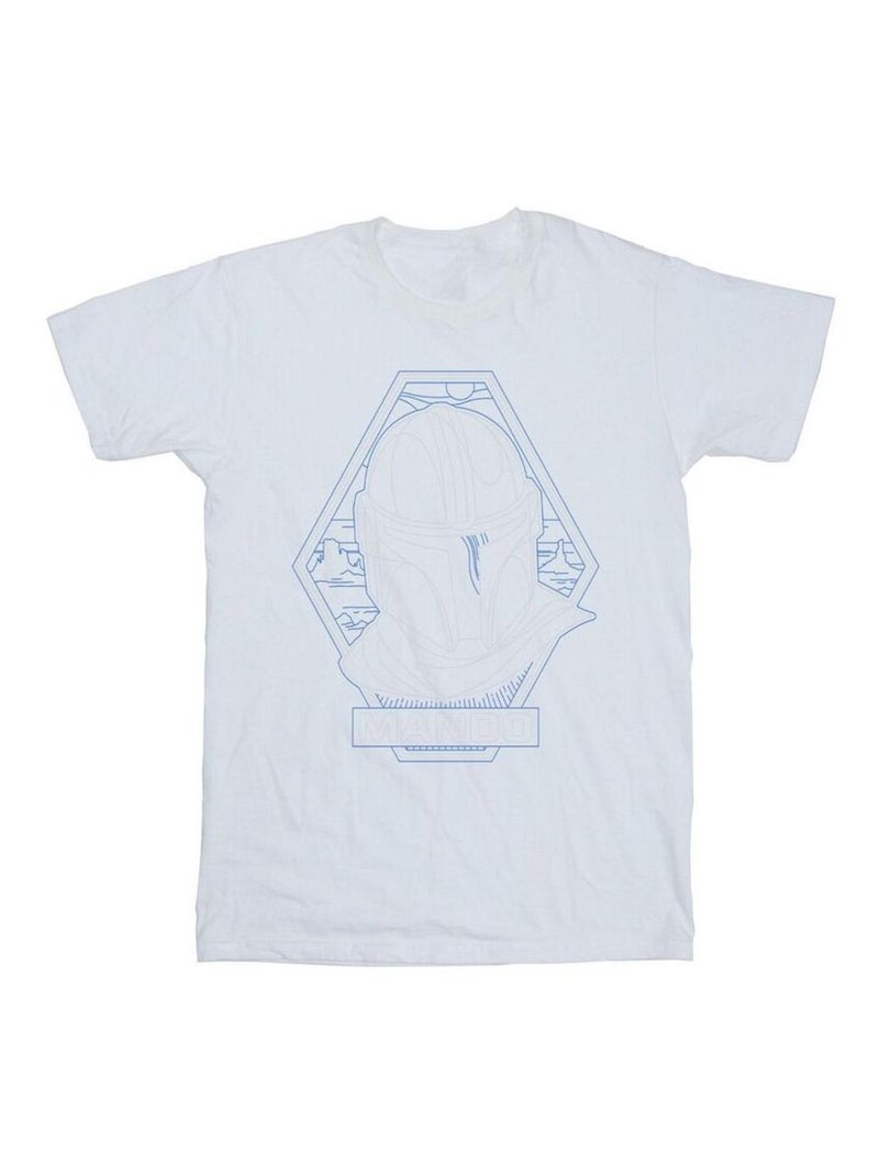 Star Wars - T-shirt THE MANDALORIAN Blanc - Kiabi