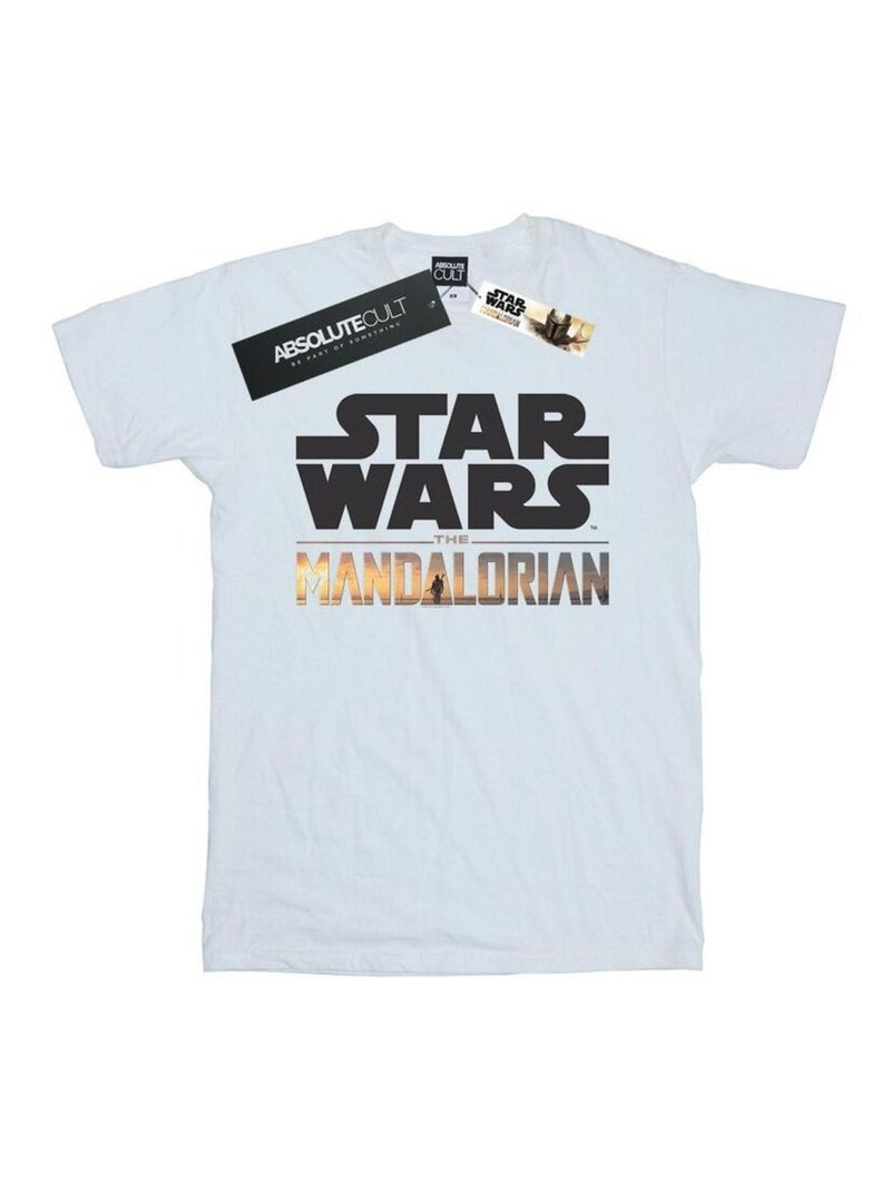 Star Wars - T-shirt THE MANDALORIAN Blanc - Kiabi