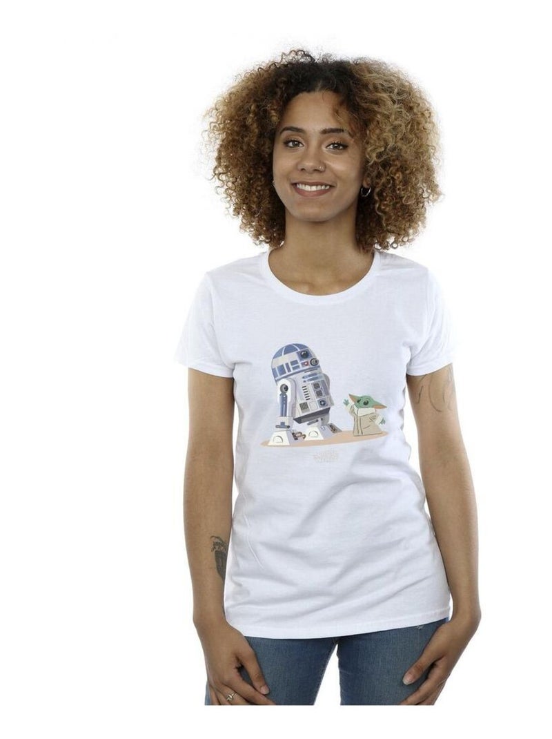 Star Wars - T-shirt THE MANDALORIAN Blanc - Kiabi