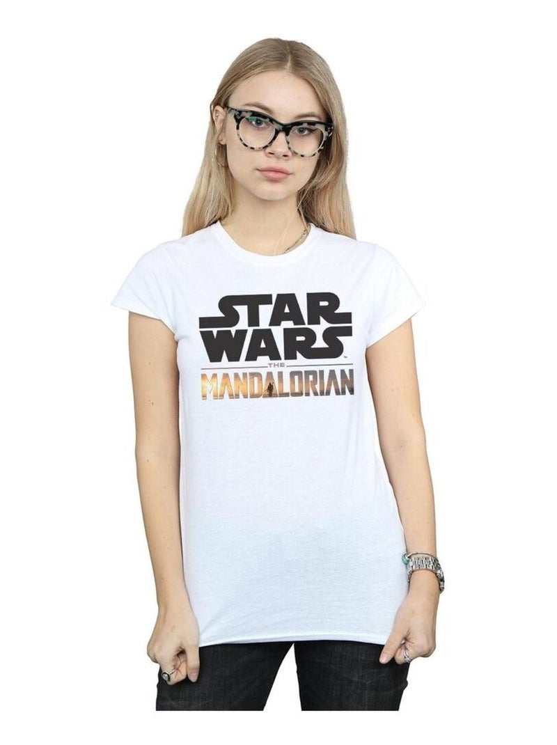Star Wars - T-shirt THE MANDALORIAN Blanc - Kiabi