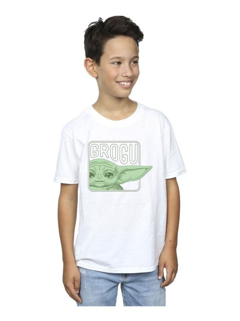 Star Wars - T-shirt THE MANDALORIAN Blanc - Kiabi