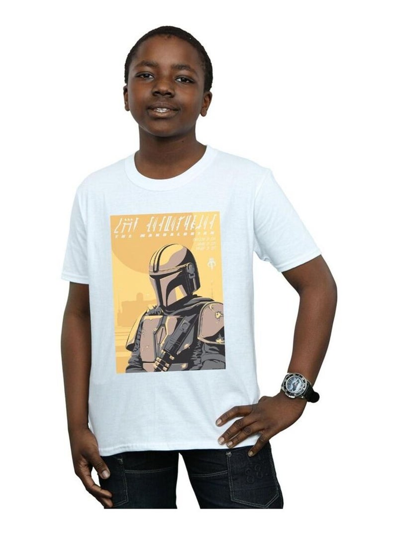 Star Wars - T-shirt THE MANDALORIAN Blanc - Kiabi