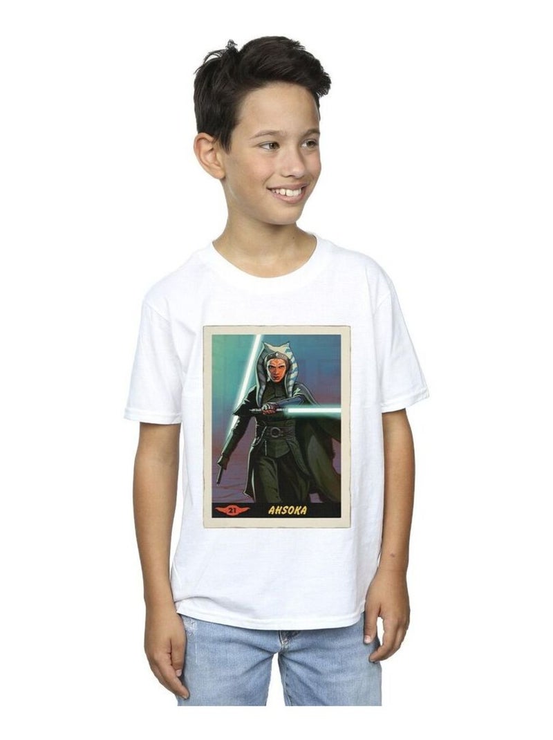 Star Wars - T-shirt THE MANDALORIAN Blanc - Kiabi