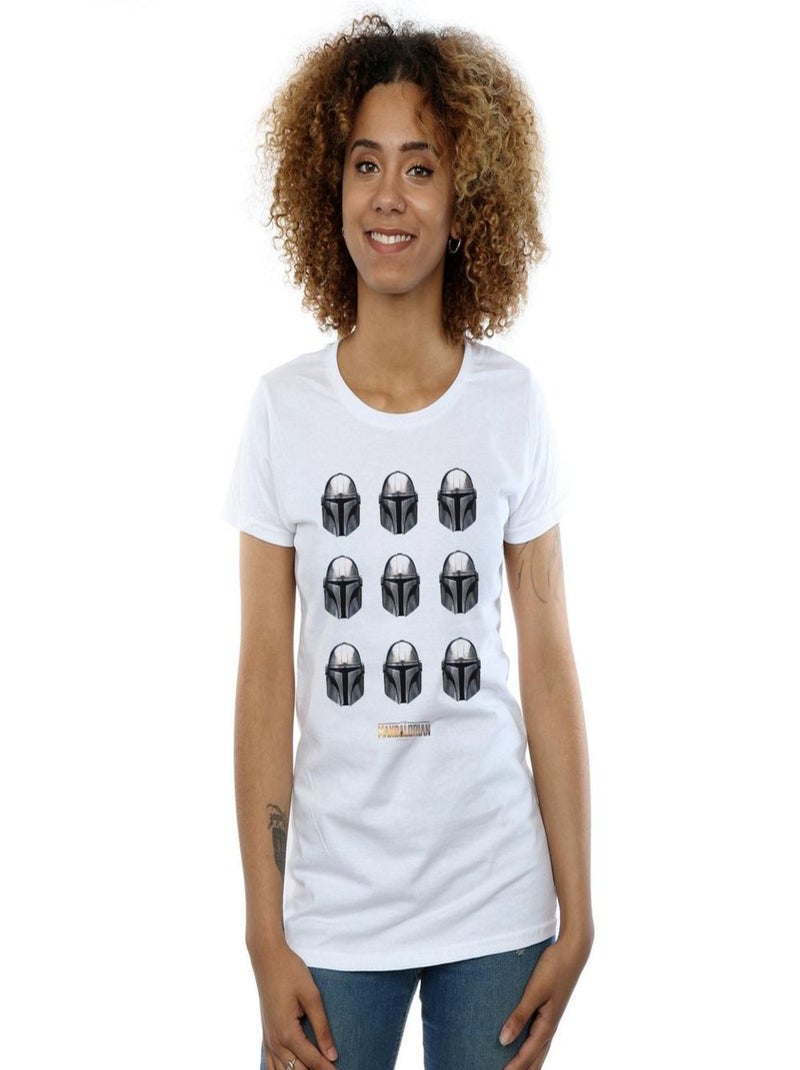 Star Wars - T-shirt THE MANDALORIAN Blanc - Kiabi
