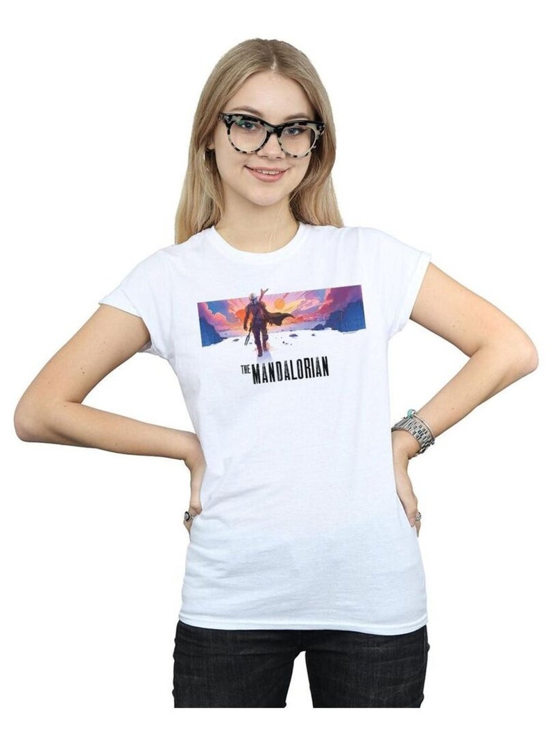 Star Wars - T-shirt THE MANDALORIAN Blanc - Kiabi