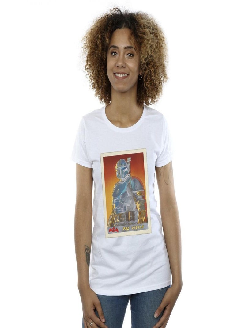 Star Wars - T-shirt THE MANDALORIAN Blanc - Kiabi