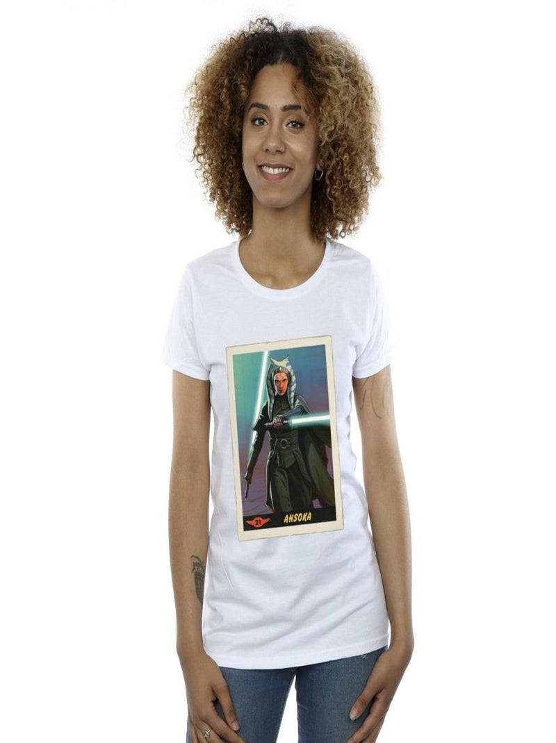 Star Wars - T-shirt THE MANDALORIAN Blanc - Kiabi