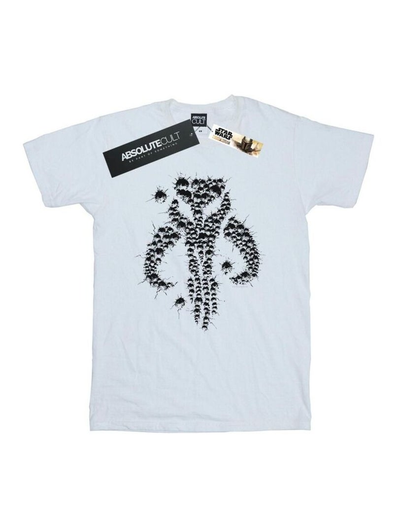 Star Wars - T-shirt THE MANDALORIAN BLASTER Blanc - Kiabi