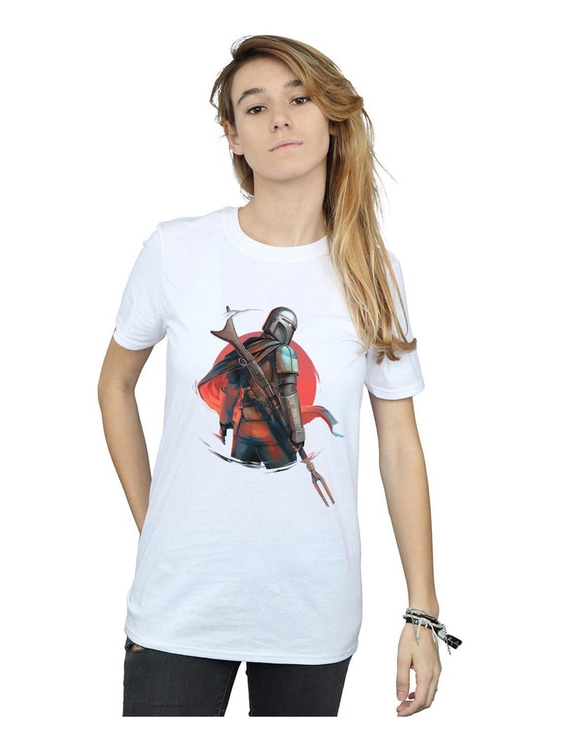 Star Wars - T-shirt THE MANDALORIAN BLASTER RIFLES Blanc - Kiabi