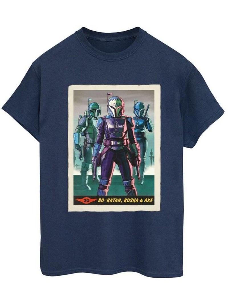 Star Wars - T-shirt THE MANDALORIAN Bleu marine - Kiabi