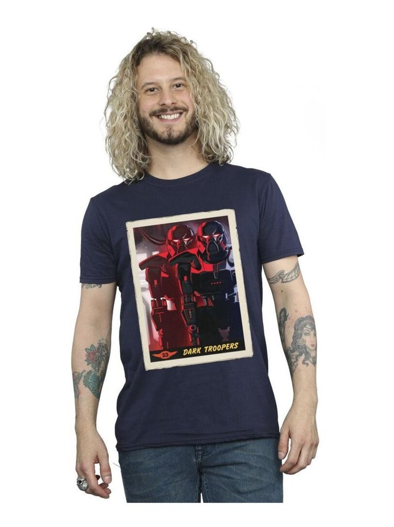 Star Wars - T-shirt THE MANDALORIAN Bleu marine - Kiabi