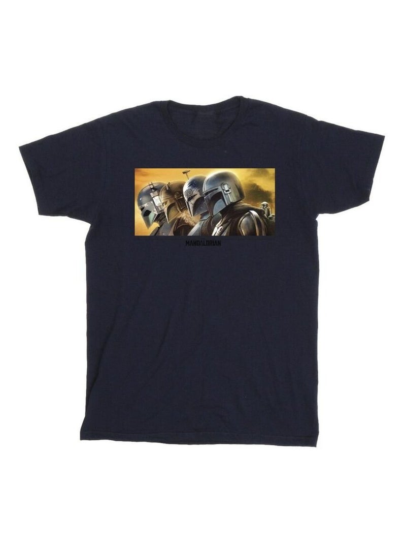 Star Wars - T-shirt THE MANDALORIAN Bleu marine - Kiabi