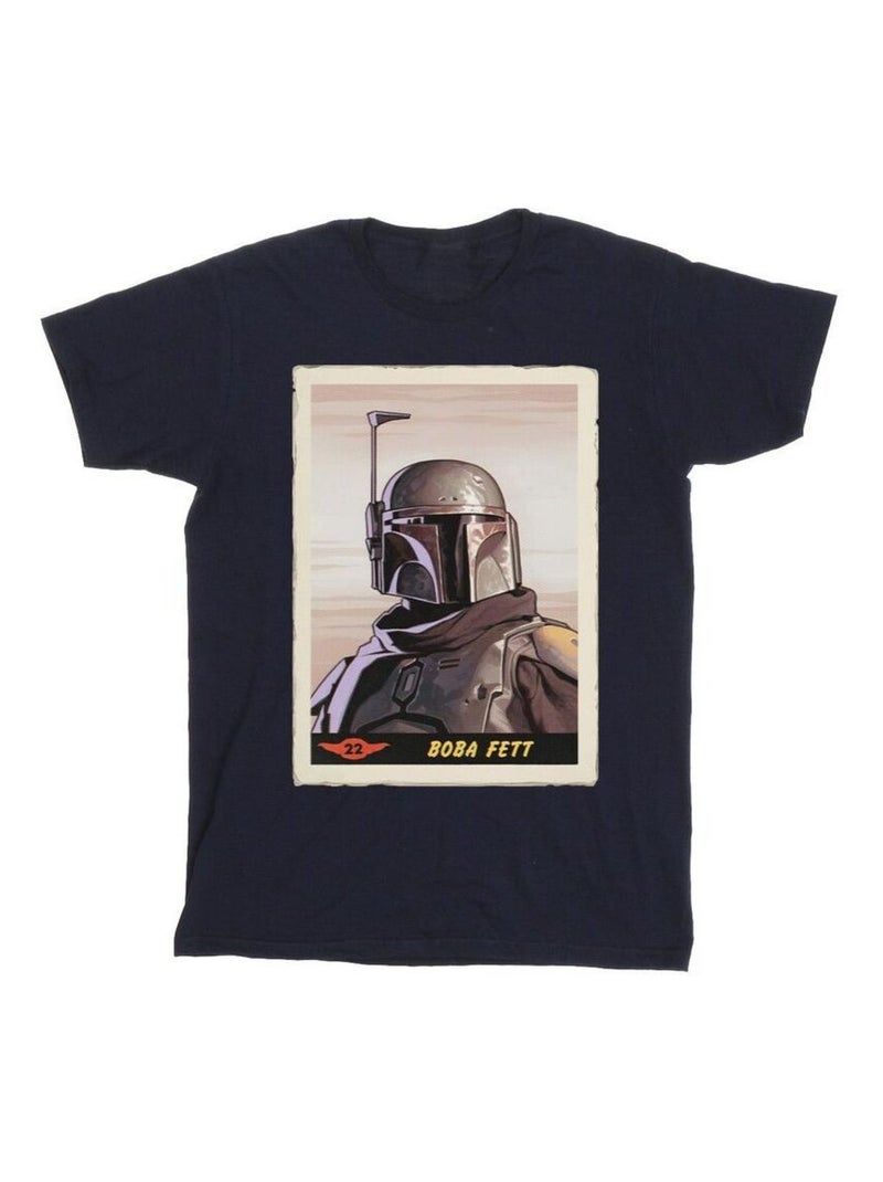 Star Wars - T-shirt THE MANDALORIAN Bleu marine - Kiabi