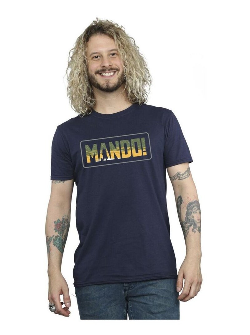 Star Wars - T-shirt THE MANDALORIAN Bleu marine - Kiabi