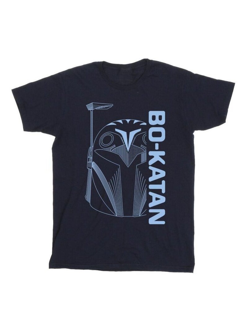 Star Wars - T-shirt THE MANDALORIAN Bleu marine - Kiabi