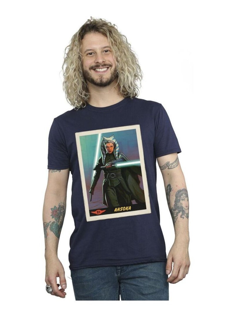 Star Wars - T-shirt THE MANDALORIAN Bleu marine - Kiabi
