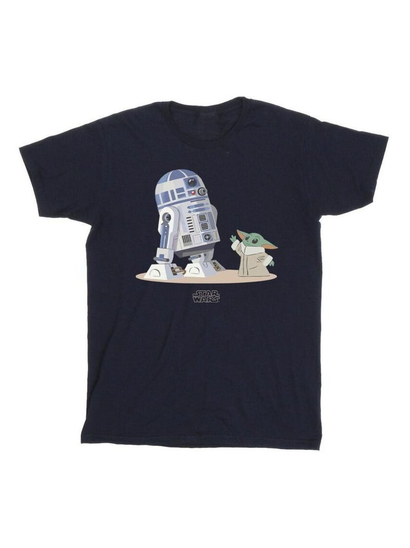 Star Wars - T-shirt THE MANDALORIAN Bleu marine - Kiabi