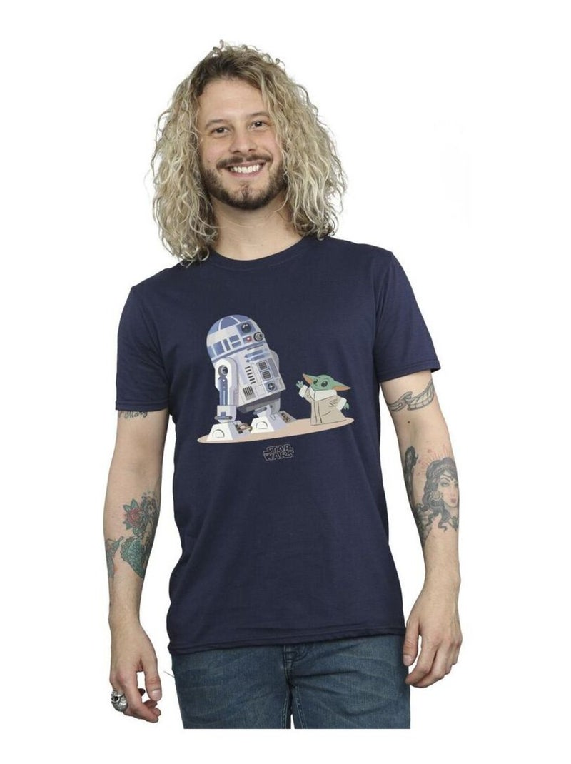 Star Wars - T-shirt THE MANDALORIAN Bleu marine - Kiabi