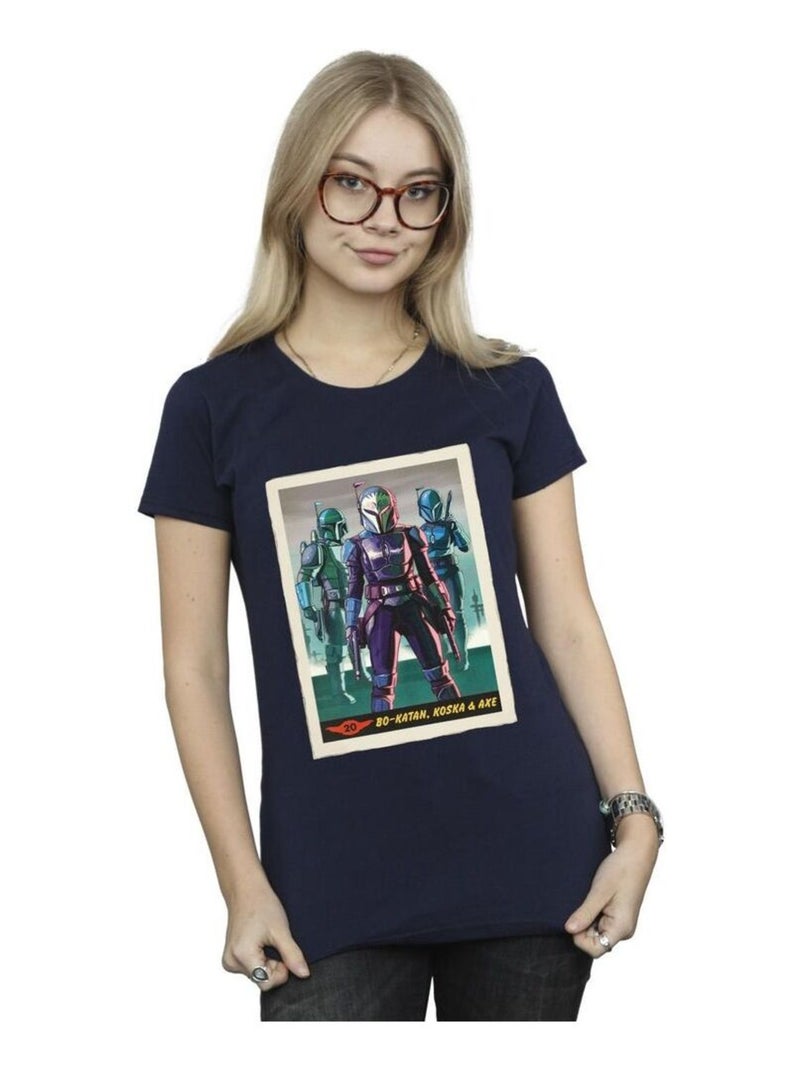 Star Wars - T-shirt THE MANDALORIAN Bleu marine - Kiabi