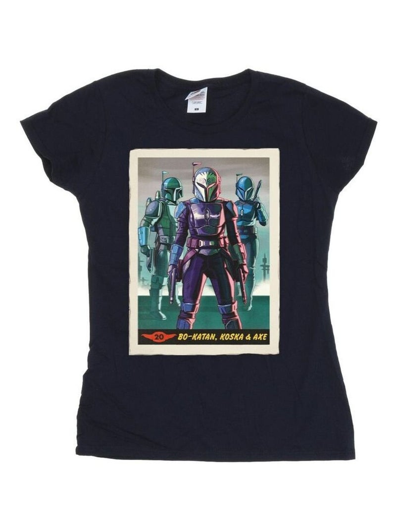 Star Wars - T-shirt THE MANDALORIAN Bleu marine - Kiabi